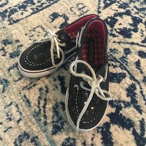 Sperry Black Sequin Toddler Shoes